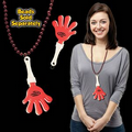 Red & White Hand Clapper w/ Attached J Hook